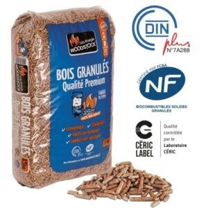 WOODSTOCK HOLZBRIKETTS – PREMIUM-QUALITÄT – 66 SÄCKE À 15 KG