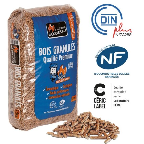 WOODSTOCK HOLZBRIKETTS – PREMIUM-QUALITÄT – 66 SÄCKE À 15 KG – Bild 2