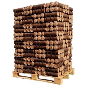 VERDICHTETE HOLZSTÜCKE – LAUB- UND NAHLHOLZ – PALETTE MIT 960 KG