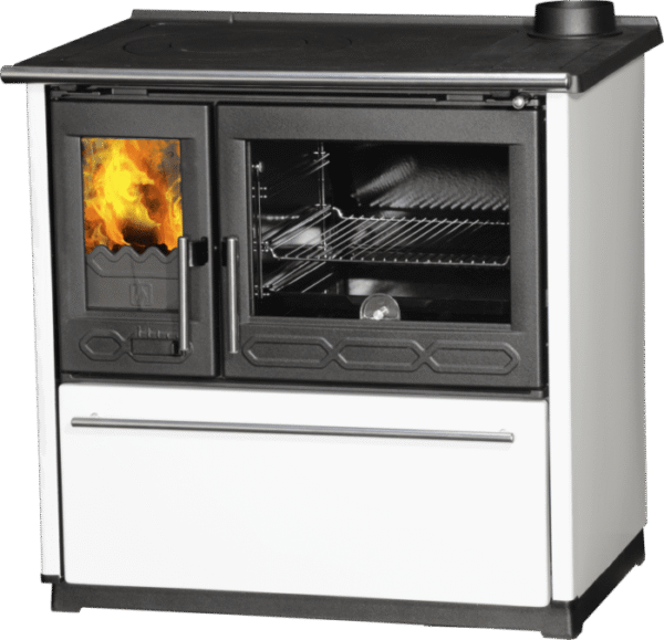 Holzherd 8 kW 850 Glas weiß links – Plamen